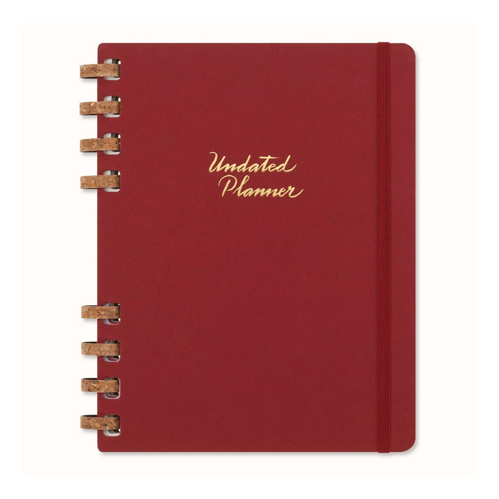 Agenda Sans Date - Pp - Polypropylène - Rouge Cerise