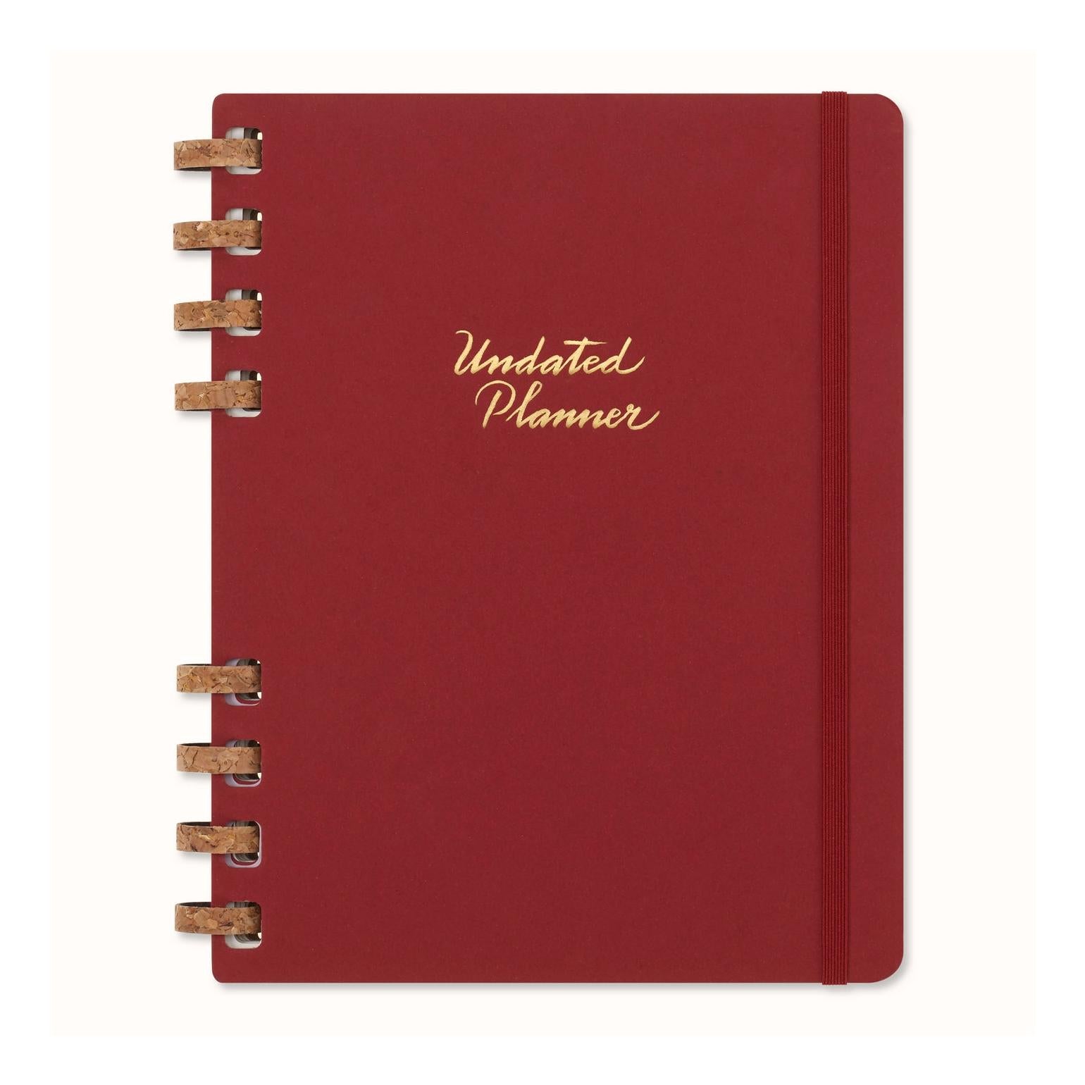 Agenda Sans Date - Pp - Polypropylène - Rouge Cerise