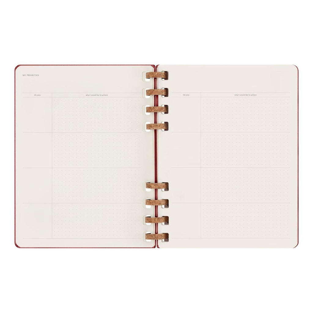 Agenda Sans Date - Pp - Polypropylène - Rouge Cerise