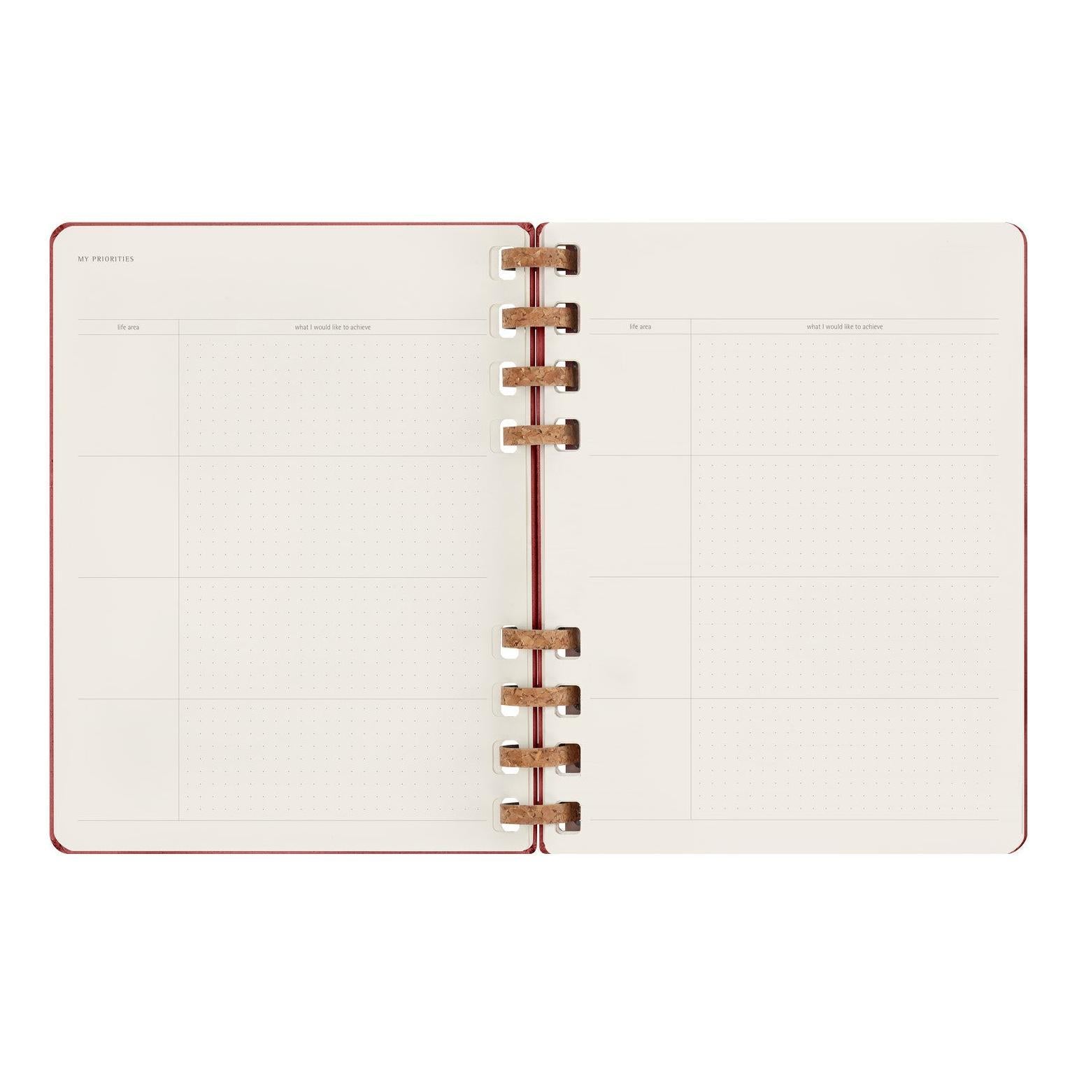 Agenda Sans Date - Pp - Polypropylène - Rouge Cerise