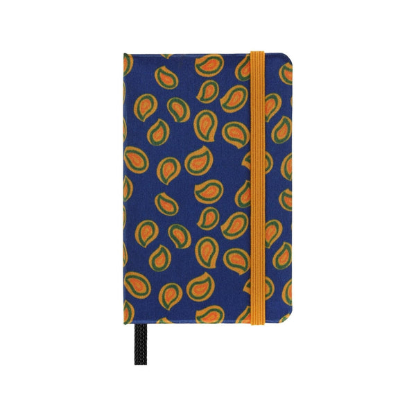 Carnet Édition Limitée Xs 6.5X10.5 - Pages Blanches - Motif Paisley Bleu