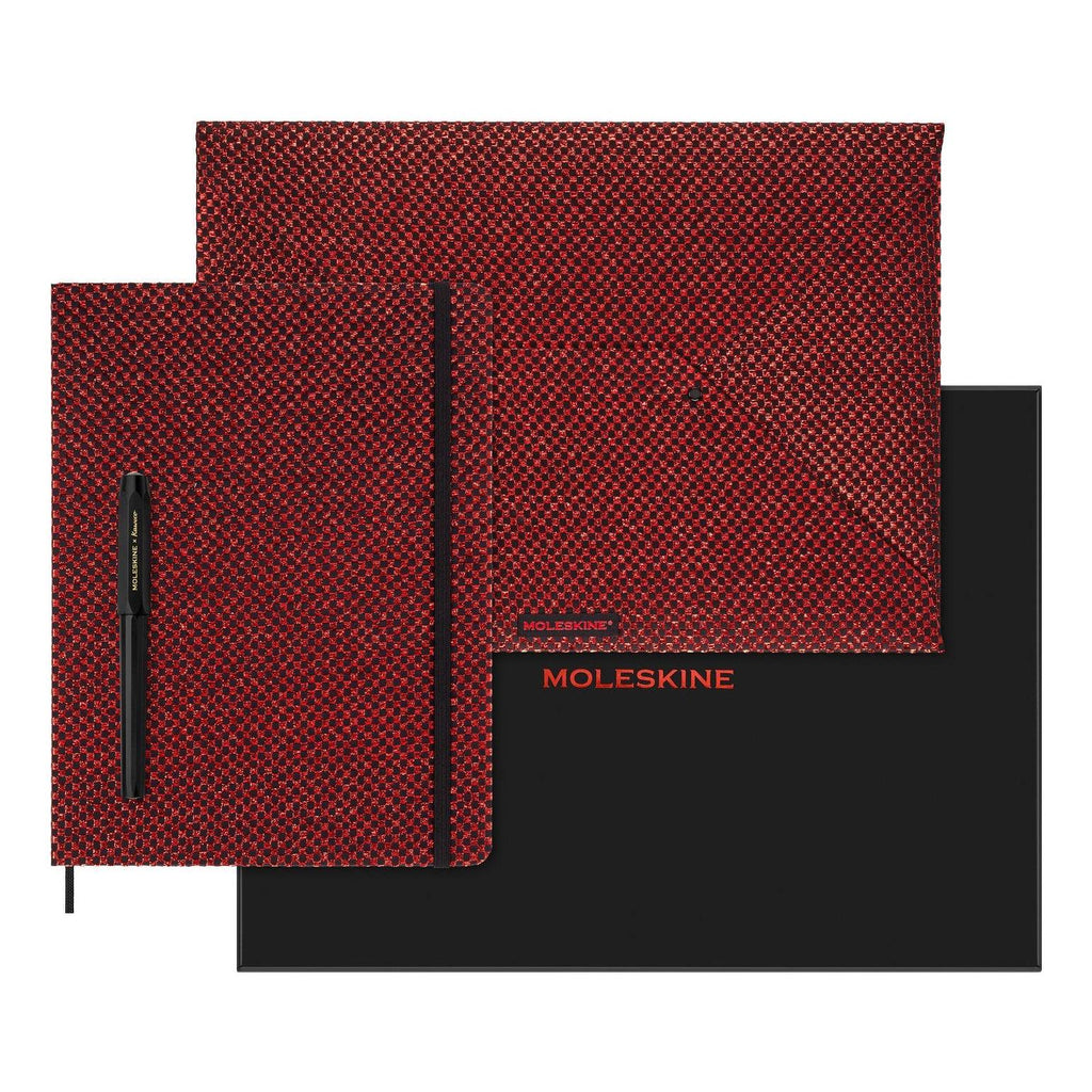 Notebooks - Fabric - Metallic Red