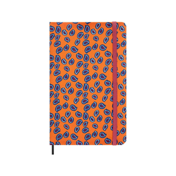 Agenda Sans Dates Large 13X21 - Sans Dates - Motif Paisley Orange