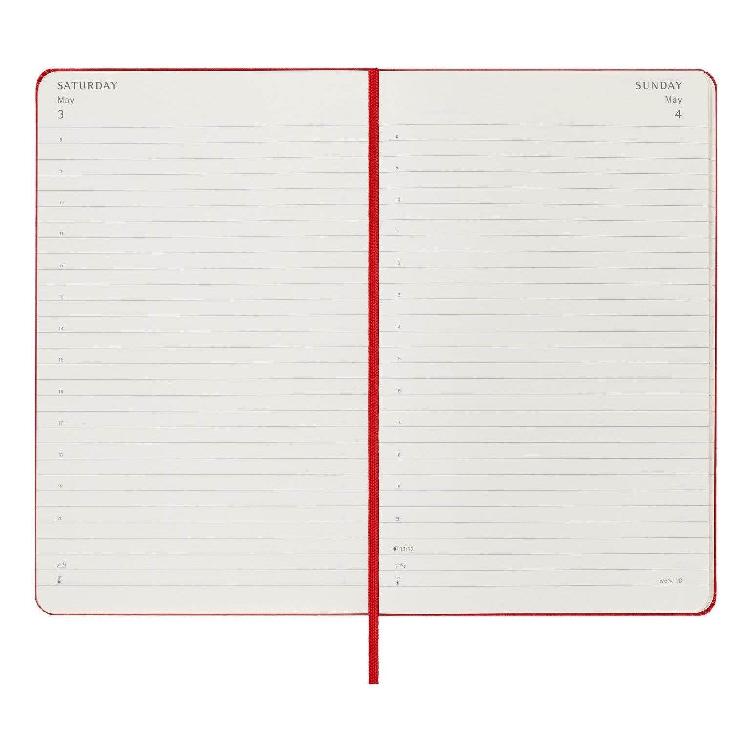 Diary - 12 Months - PP - Polypropylene - Scarlet Red