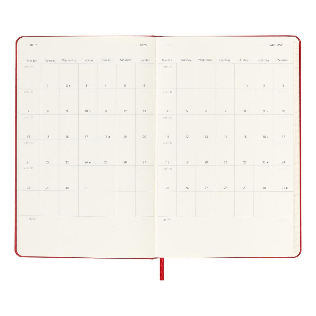 Diary - 12 Months - PP - Polypropylene - Scarlet Red