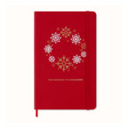 Carnet Fêtes Large 13X21 - Pages Lignées - Rouge Écarlate