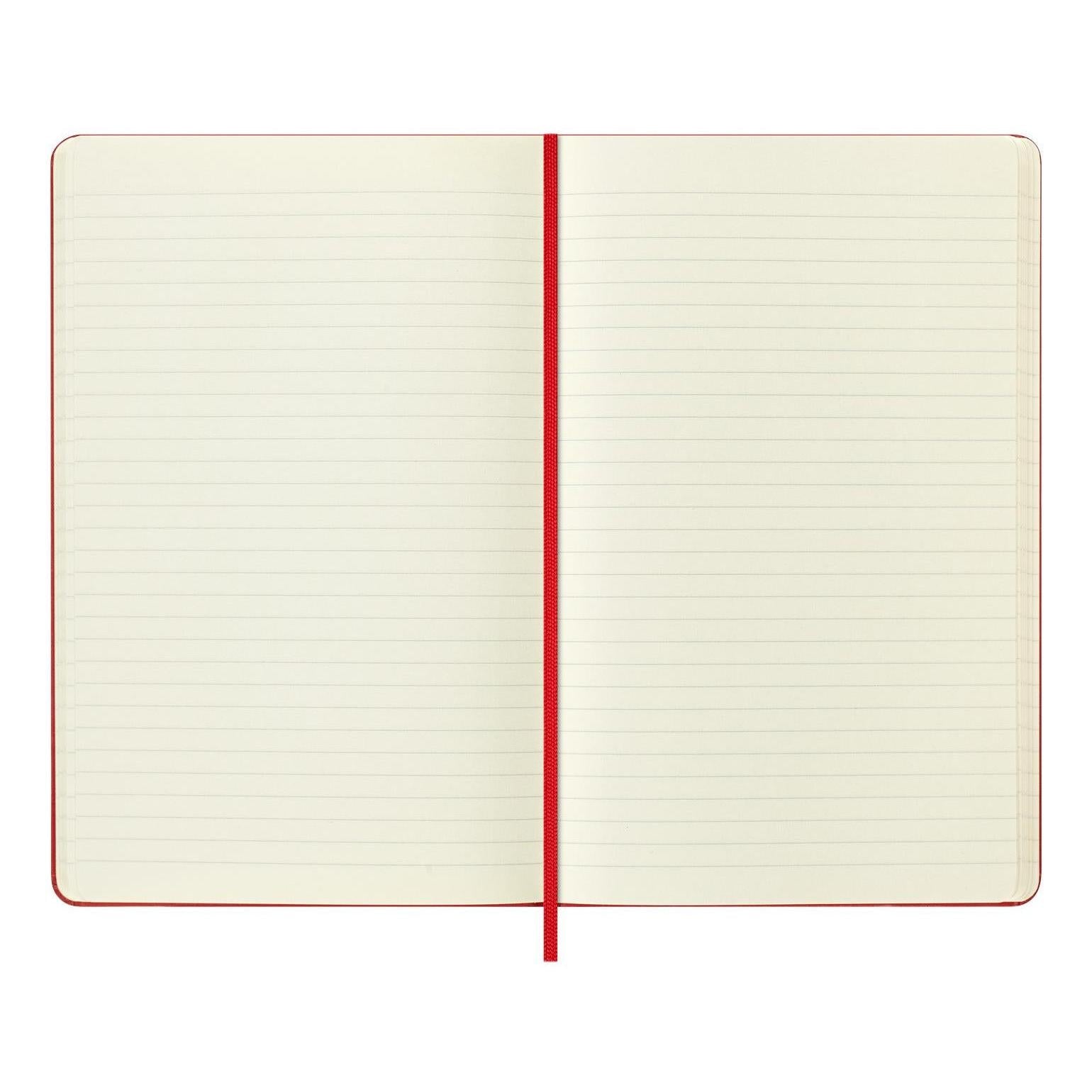 Carnet Fêtes Large 13X21 - Pages Lignées - Rouge Écarlate