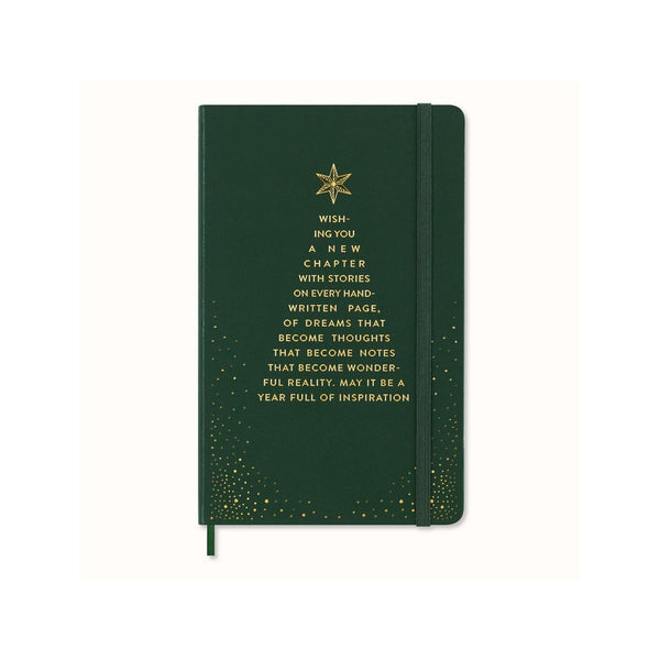 Carnet Fêtes Large 13X21 - Pages Lignées - Vert Myrte