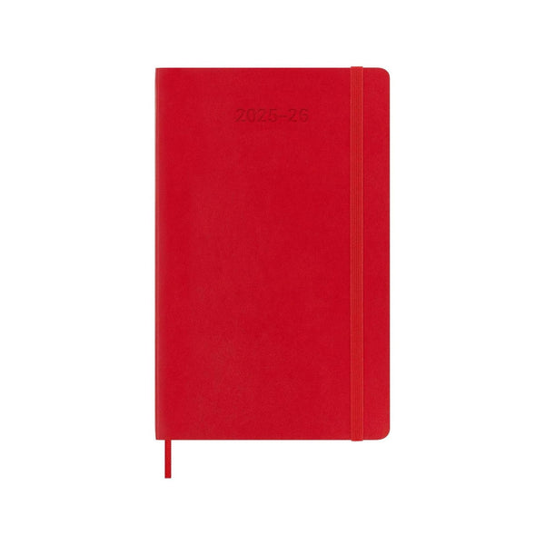 Agenda 18 Mois Classique Large 13X21 - Carnet Hebdomadaire - Rouge Écarlate