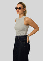 Tanktop Kurt High-Neck – Grey