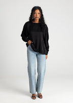 Blusa Halo Satin - Negra