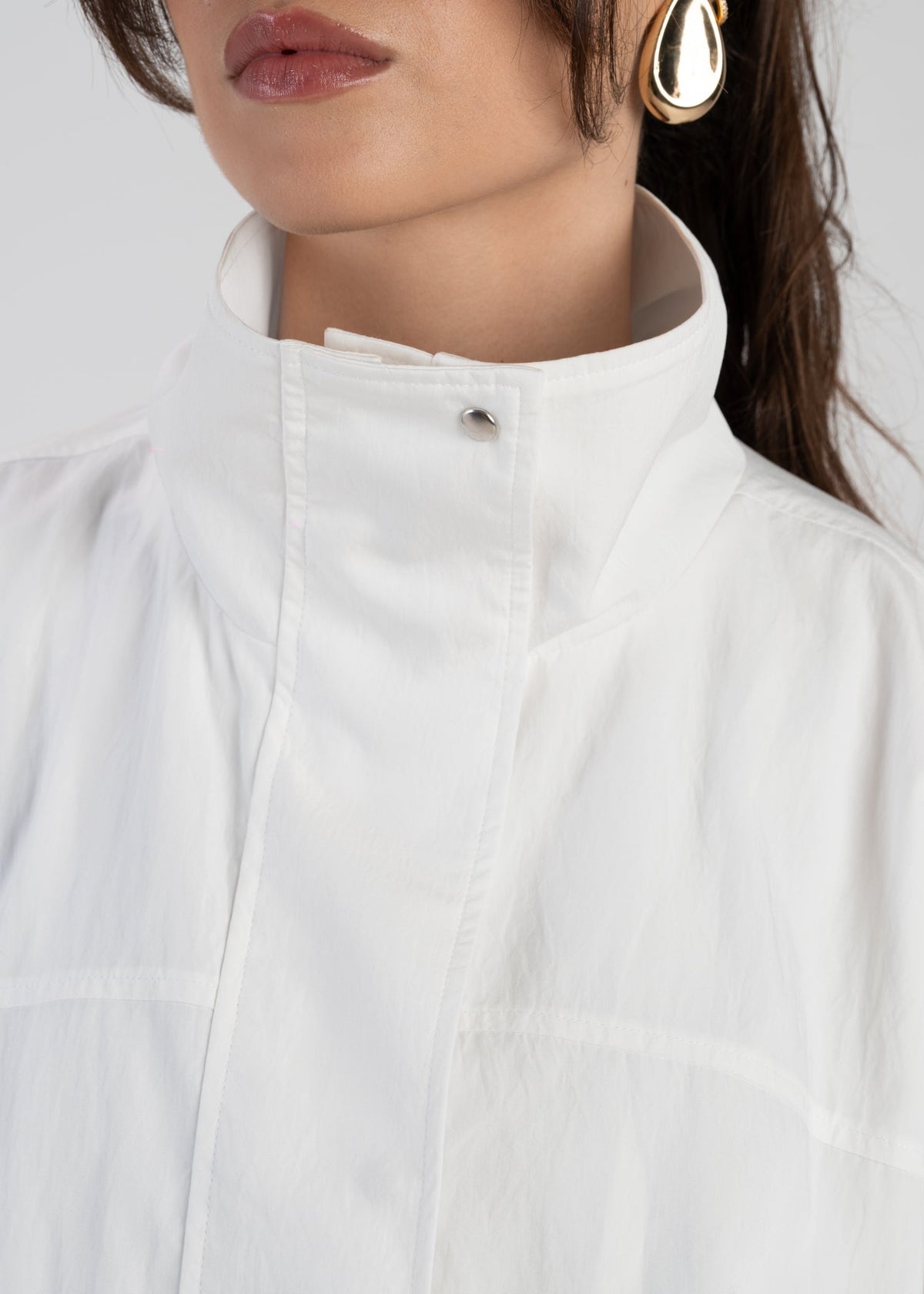 Giacca a Vento Carter High Neck – Ivory