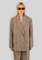 Double-breasted blazer Jagger taupe