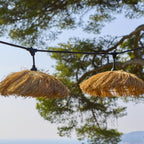 Havana - Guirnalda con cable E27 - Paja - Beige