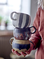 Solange - Lot de 12 Mugs - Naturel - Grès