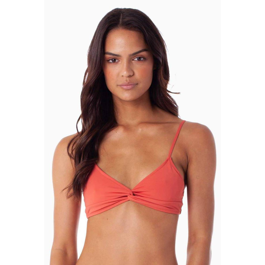 Rhythm - Trilette Islander Twist Bikini Top - Ruby - Women