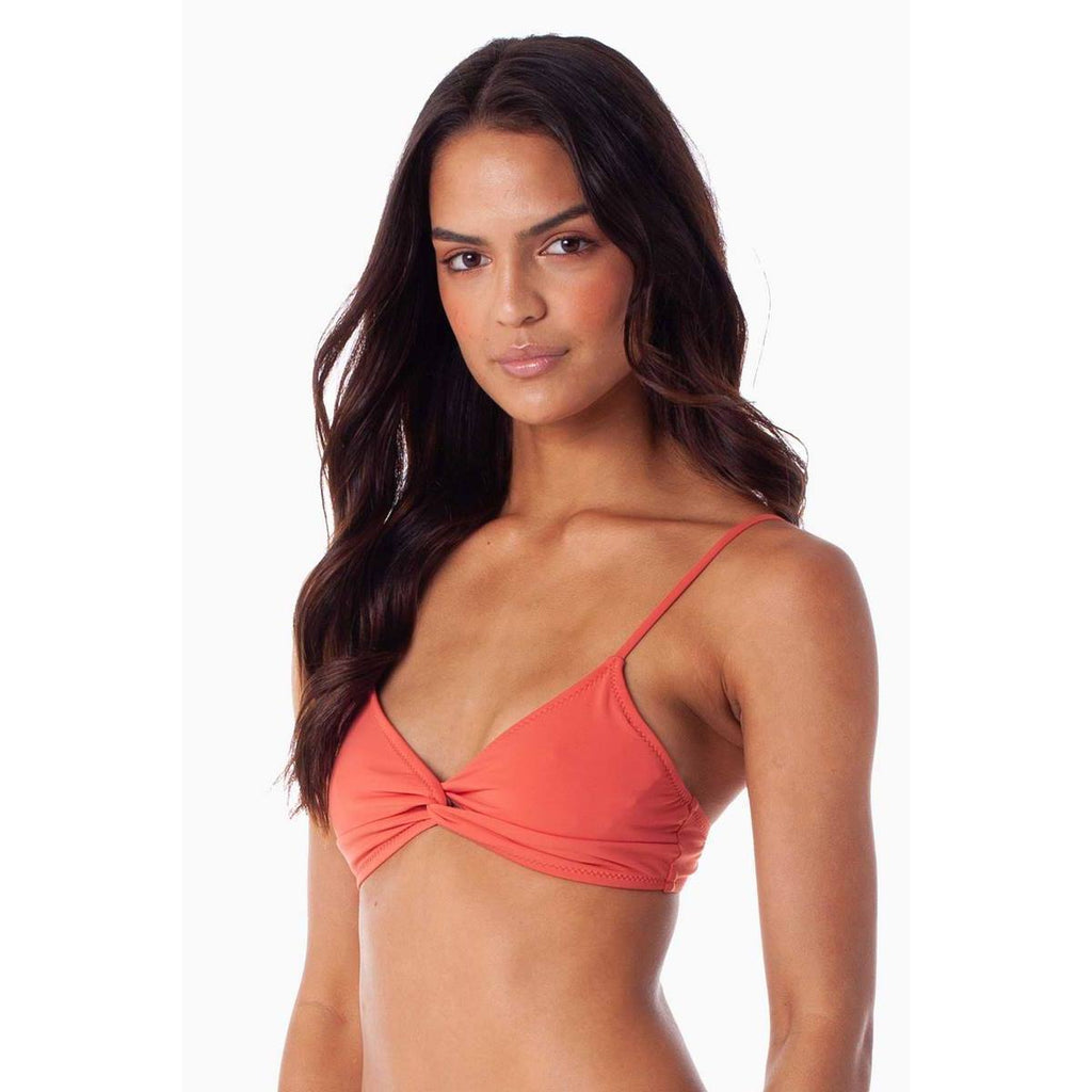 Rhythm - Trilette Islander Twist Bikini Top - Ruby - Women