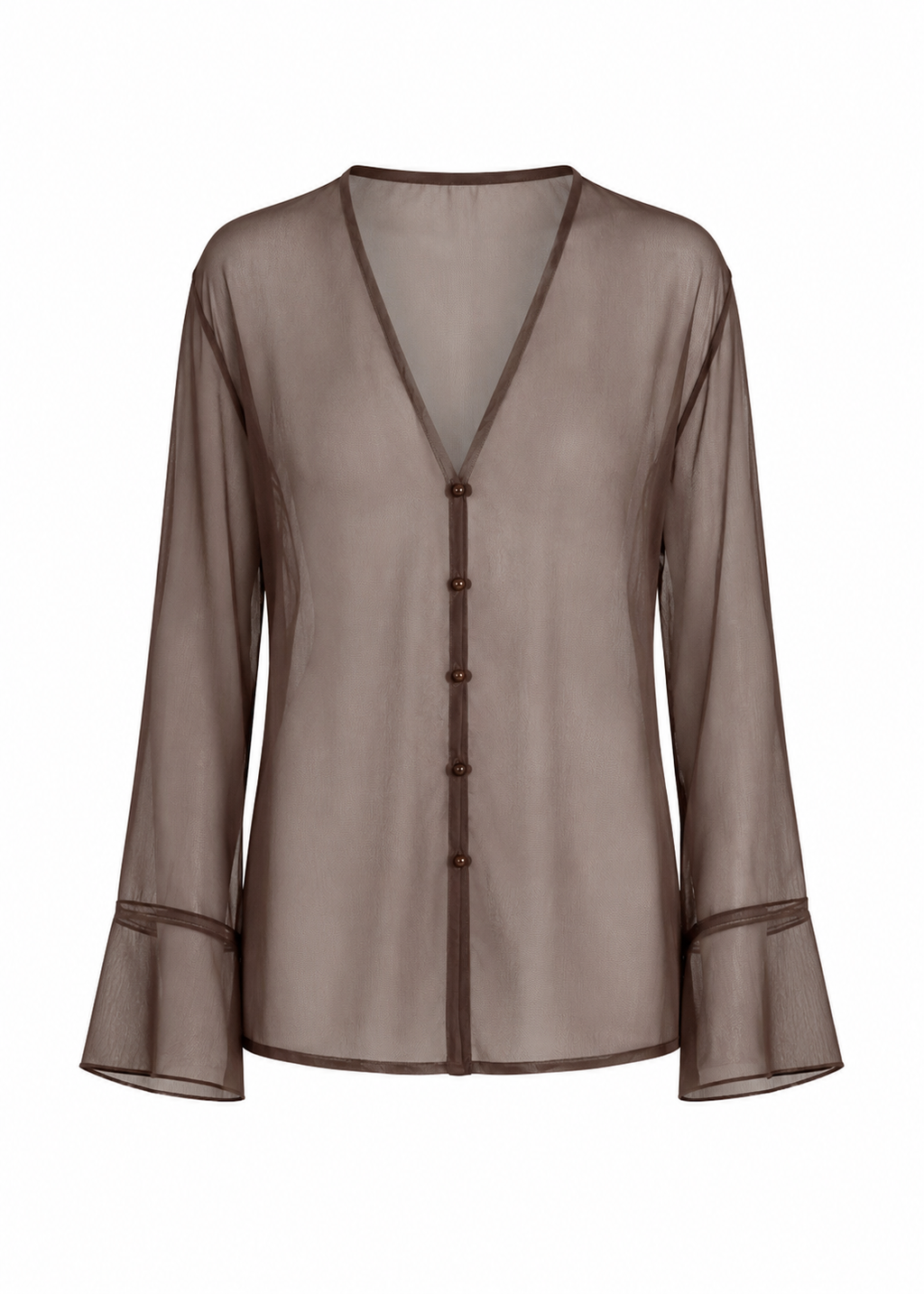 Camicetta Haze Sheer - Brown