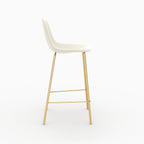 Henrik - Lot De 2 Chaises Pour Îlot Central En Cuir Synthétique Blanc