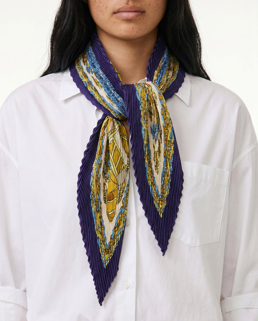Foulard Hermès L'Atlantide Carré Plissé