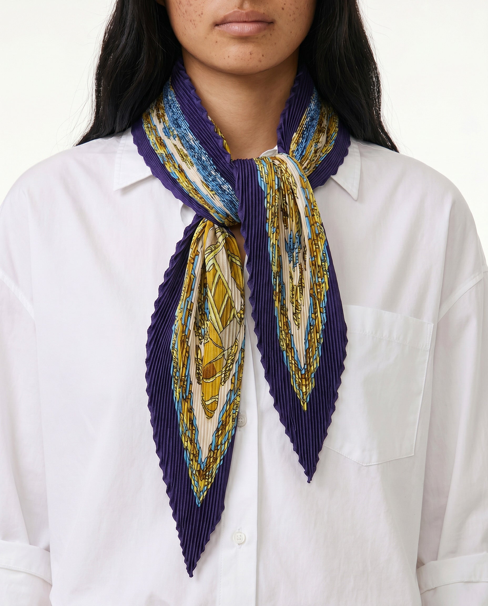 Foulard Hermès L'Atlantide Carré Plissé