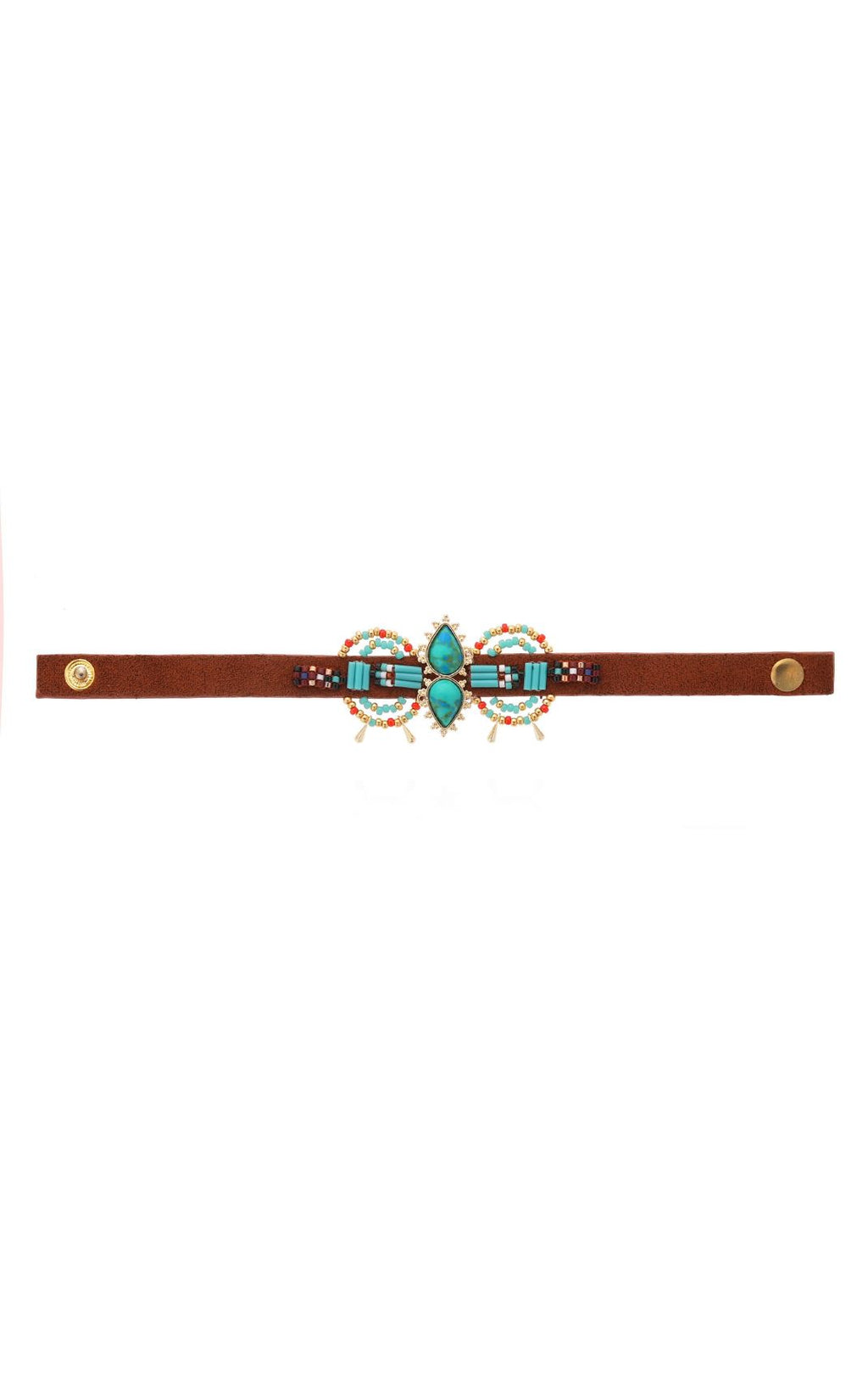 Bracciale a Fascia Hermosa - Turchese