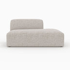 Hestia - Sofá esquinero modular izquierdo de tela beige 4 plazas