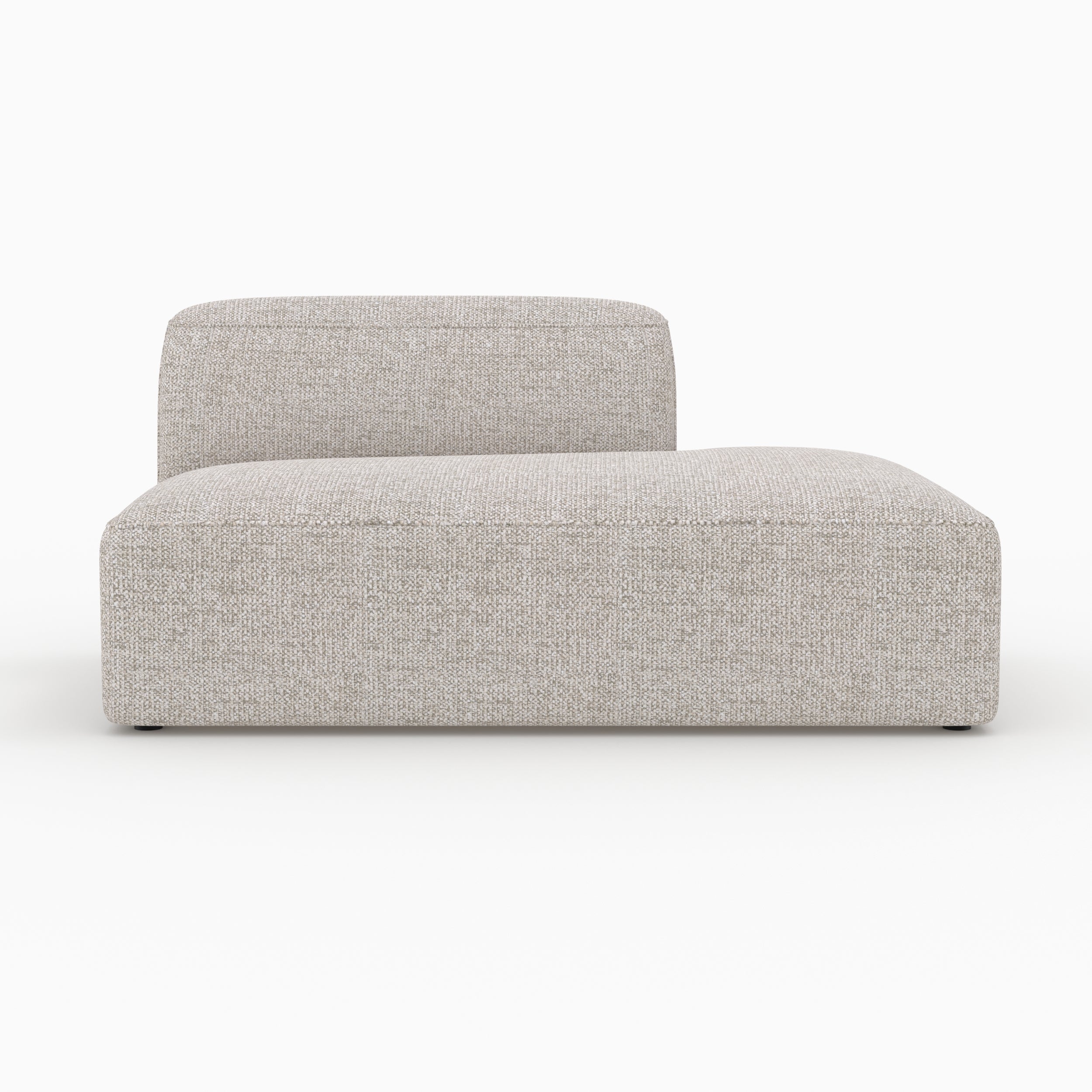 Hestia - Sofá esquinero modular izquierdo de tela beige 4 plazas