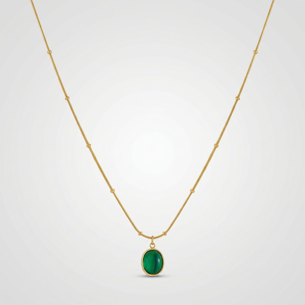 Green Iris Necklace
