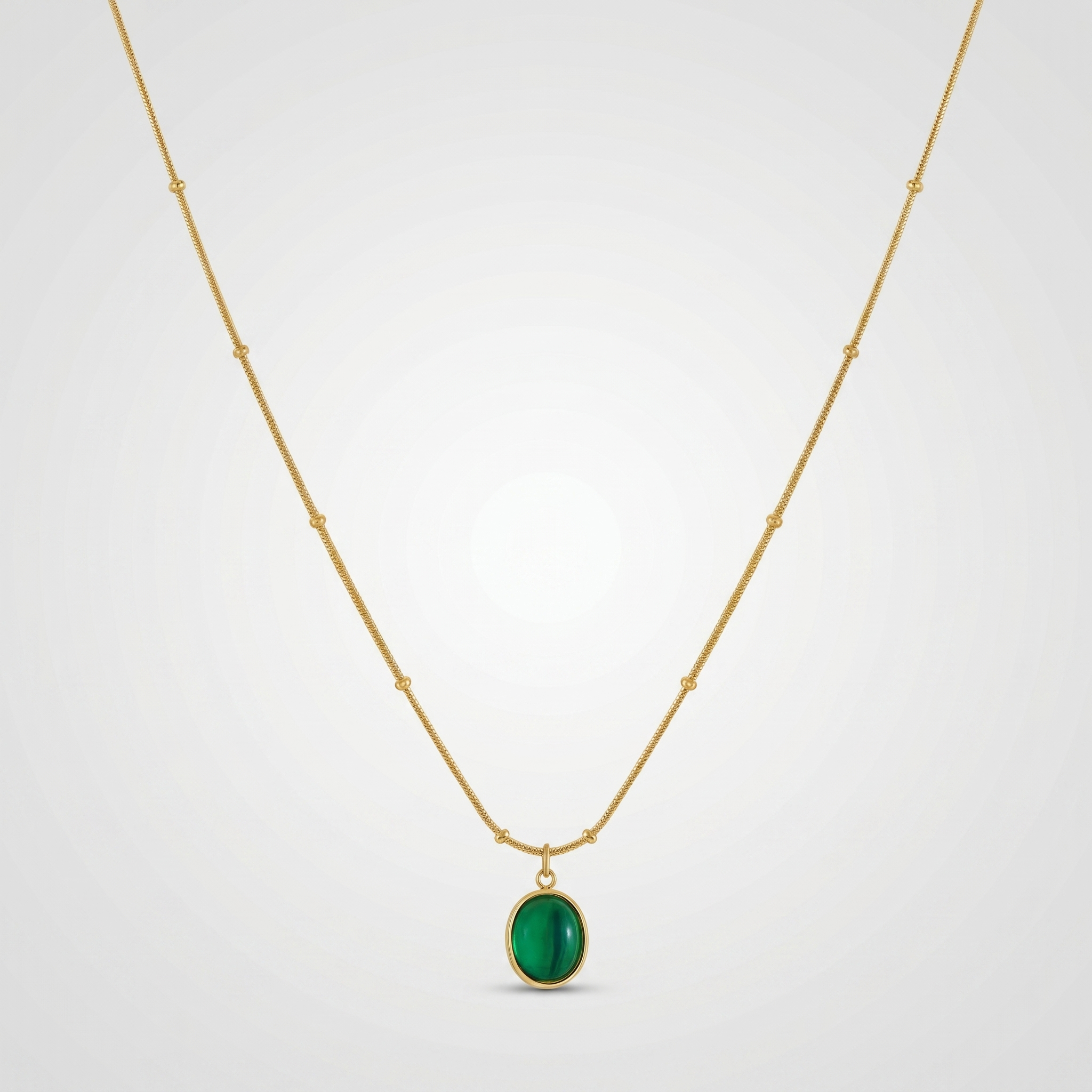 Green Iris Necklace