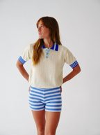 Núria Sky Blue And Blue Shorts