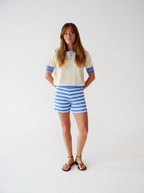 Núria Sky Blue And Blue Shorts