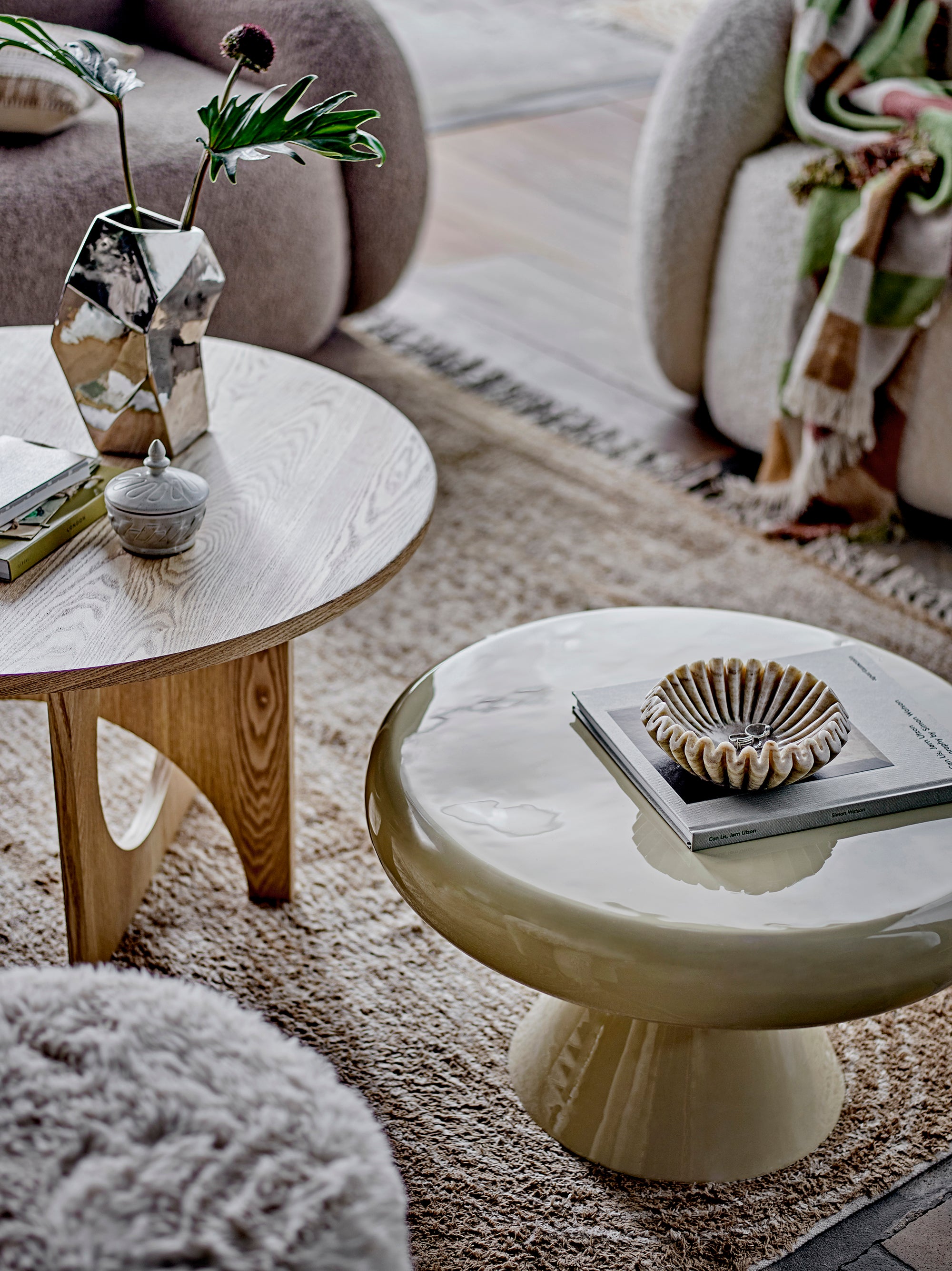 Pauline - Tarro Con Tapa - Natural - Gres