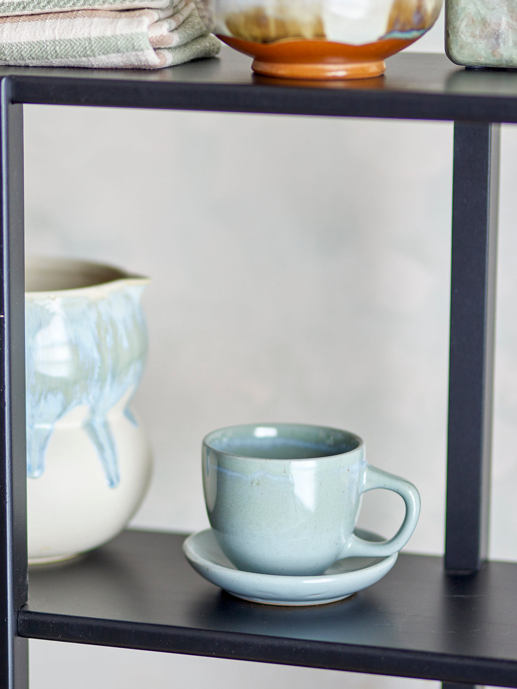 Brenta - Taza Con Platillo - Azul - Gres