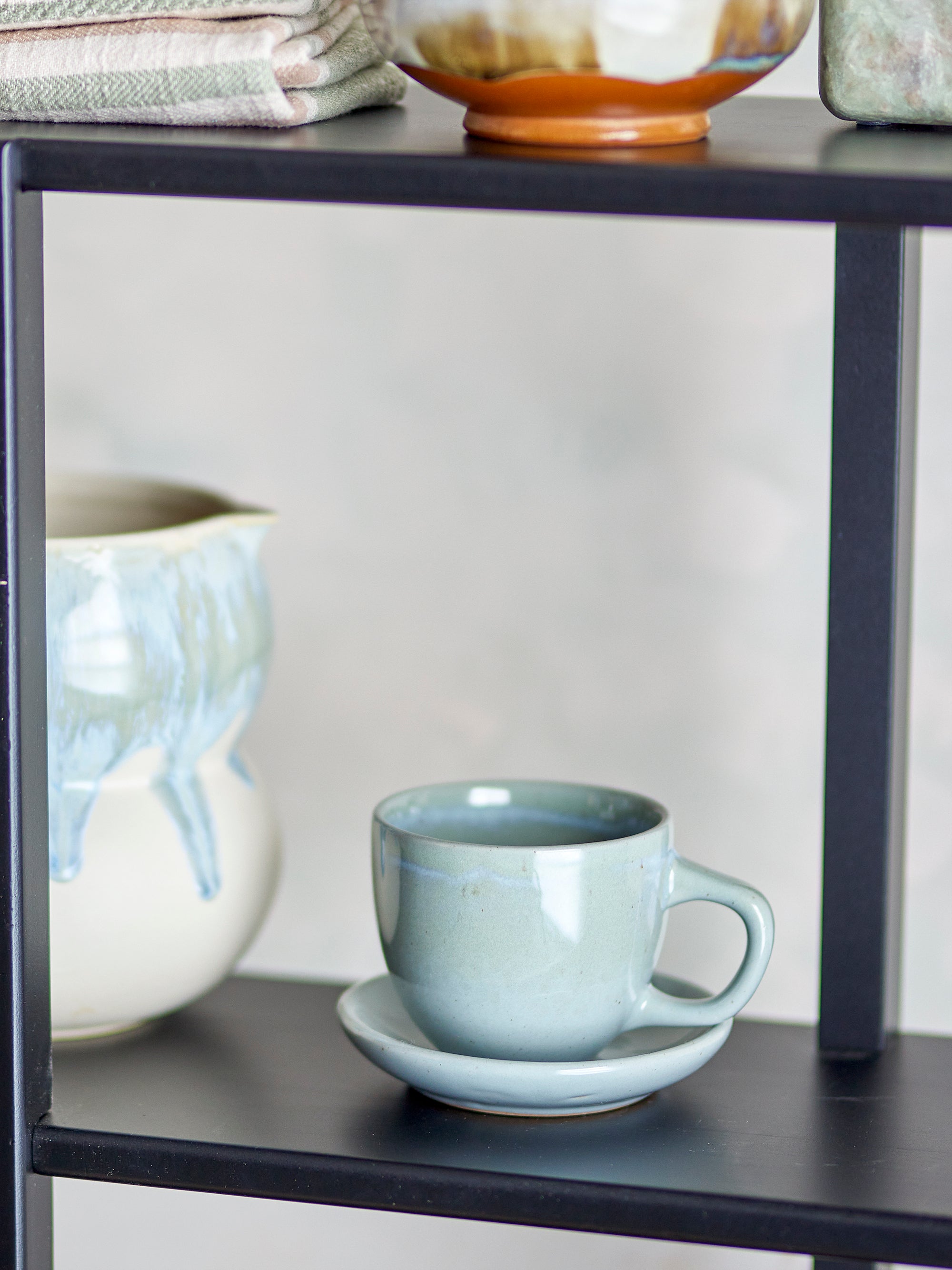 Brenta - Taza Con Platillo - Azul - Gres