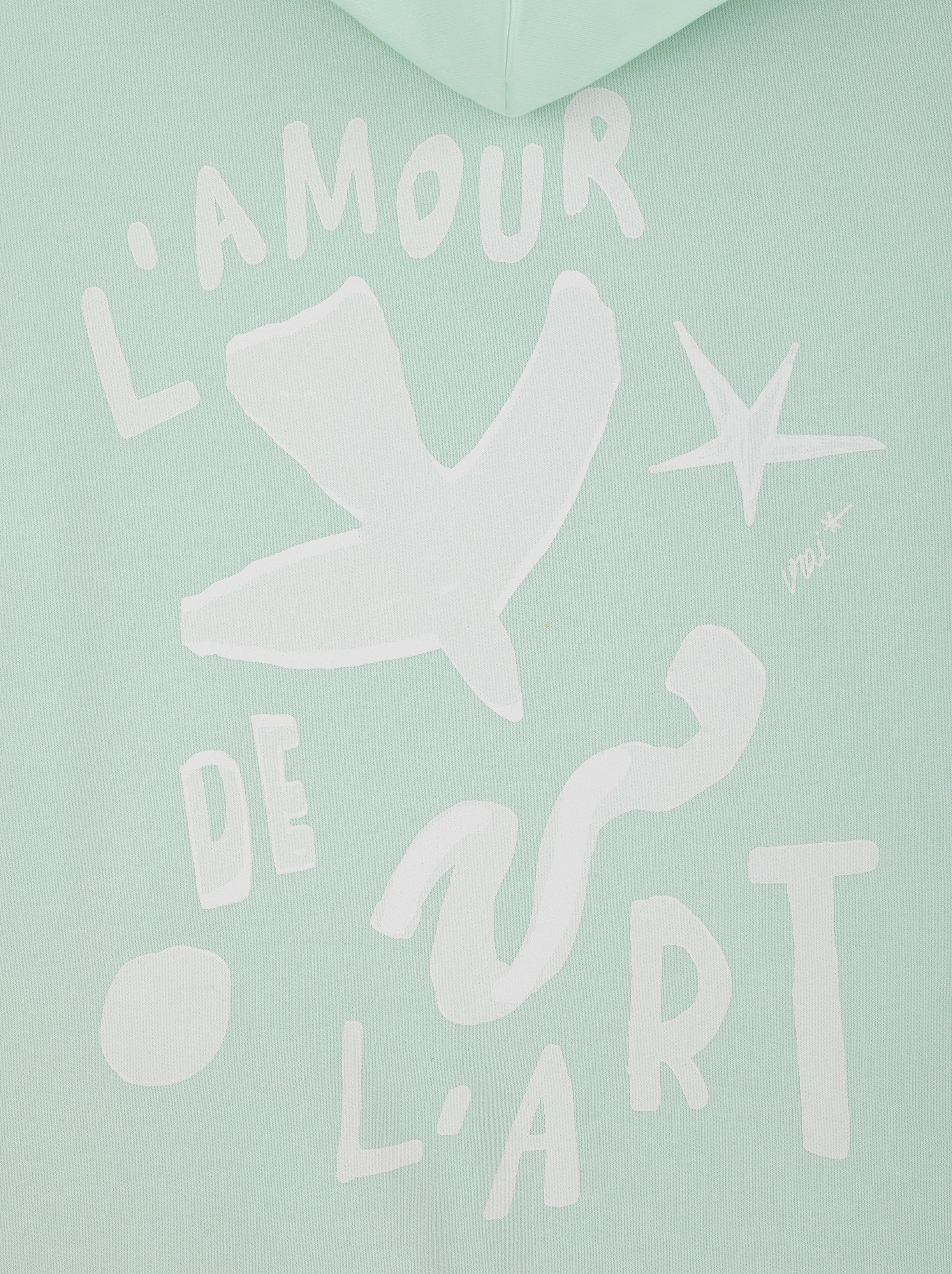 Sweat Capuche Unisexe Fresque Vert D'Eau