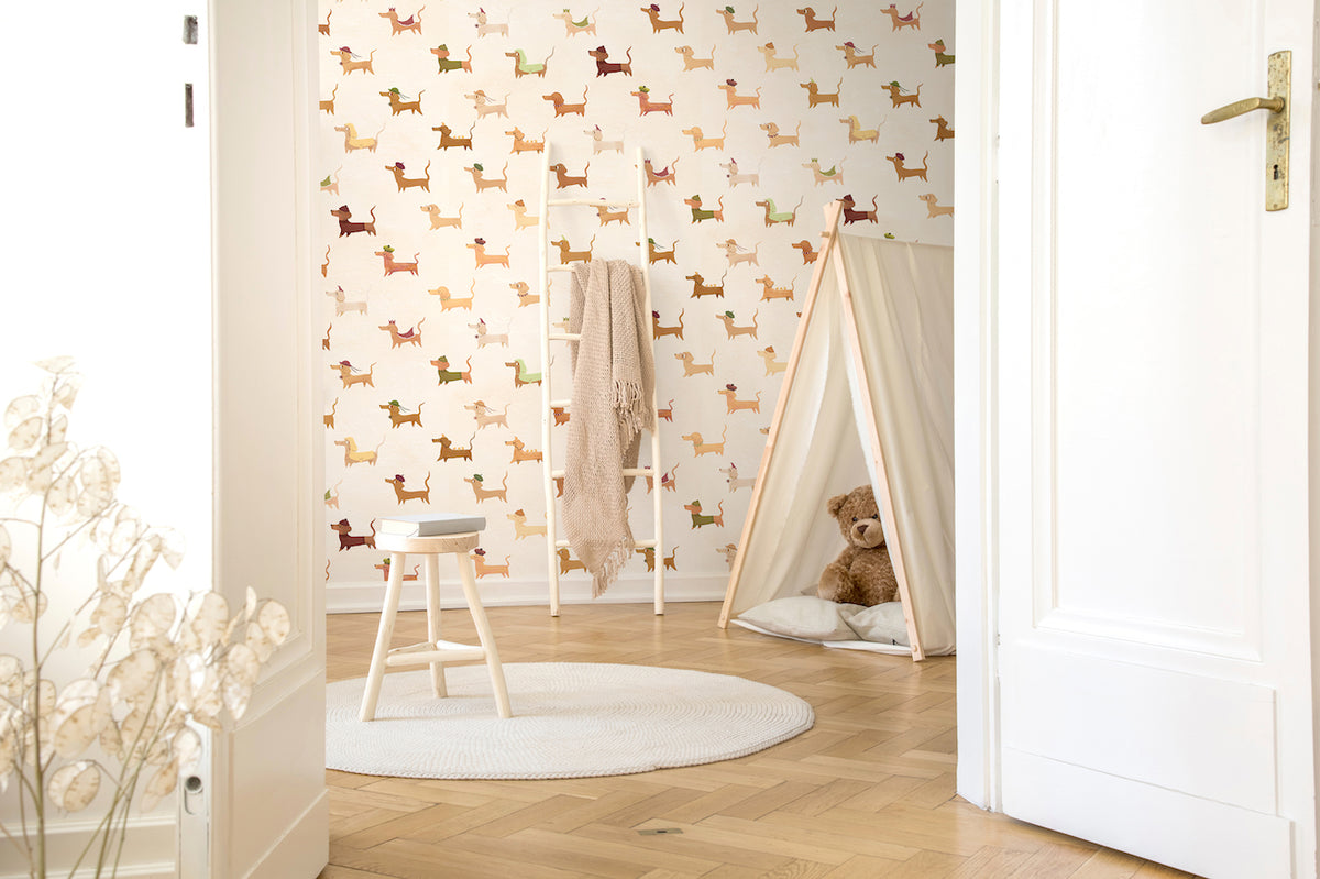 Hot - Dog - Caramel Fond Creme Wall Mural