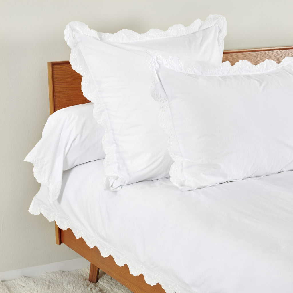 Heloise - Duvet Cover - Cotton Percale - White
