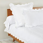 Heloise - Duvet Cover - Cotton Percale - White