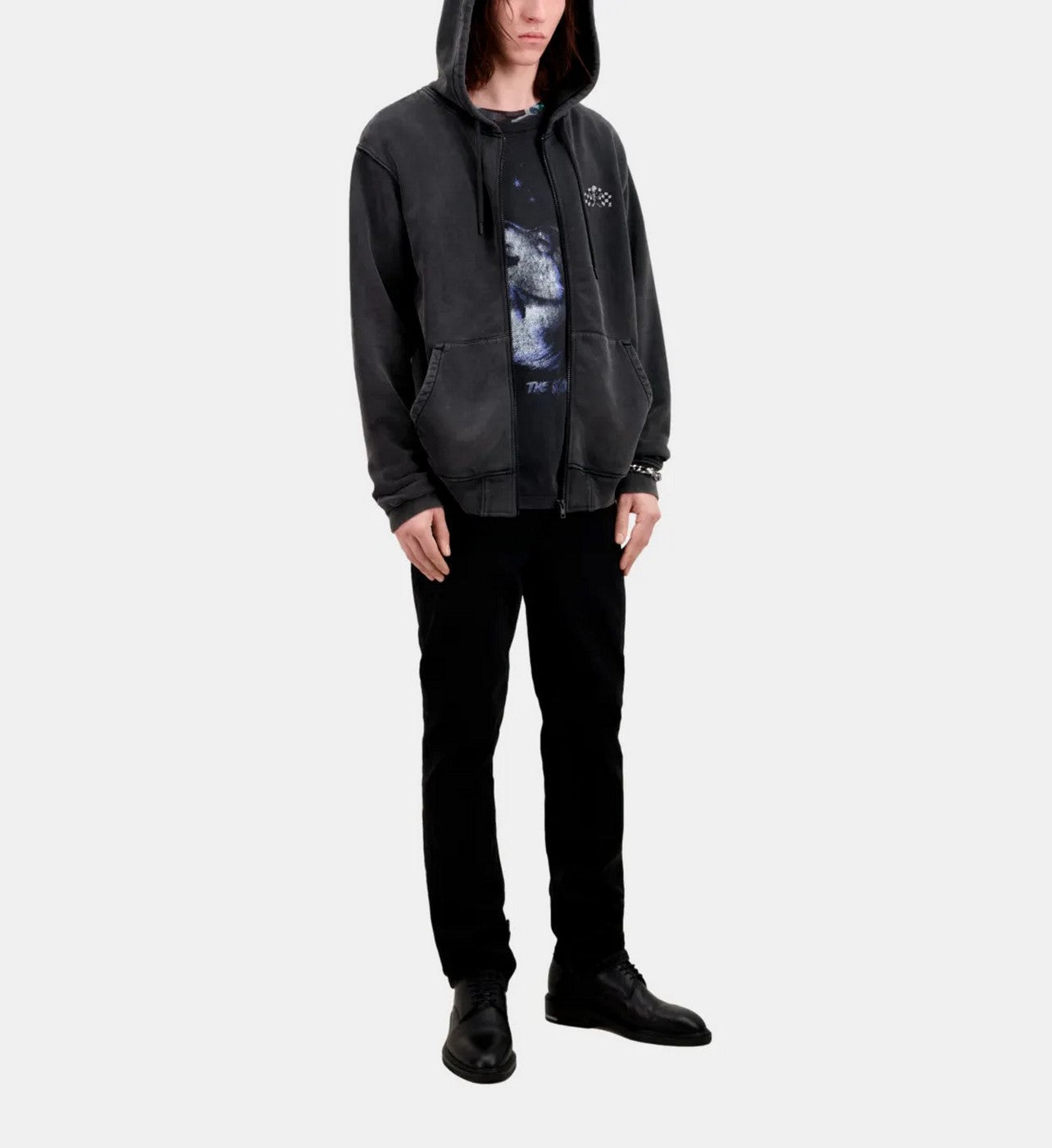 The Kooples - Sweat Hoodie Avec Print Skull And Flag - Homme