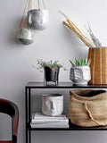 Ileana - Set of 6 Hanging Plant Pots - Grey - Stoneware