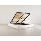 Hugo - Ottoman Bed - 200 cm - Bouclé Fabric - Beige