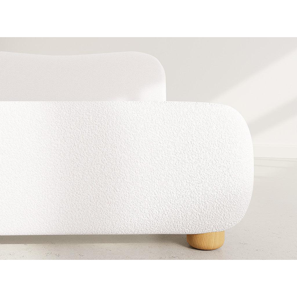 Hugo - Ottoman Bed - 200 cm - Bouclé Fabric - Beige