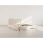 Hugo - Cama con Canapé Abatible - 200 Cm - Terciopelo Texturizado - Beige