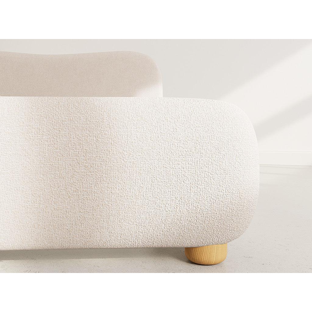 Hugo - Cama con Canapé Abatible - 200 Cm - Terciopelo Texturizado - Beige