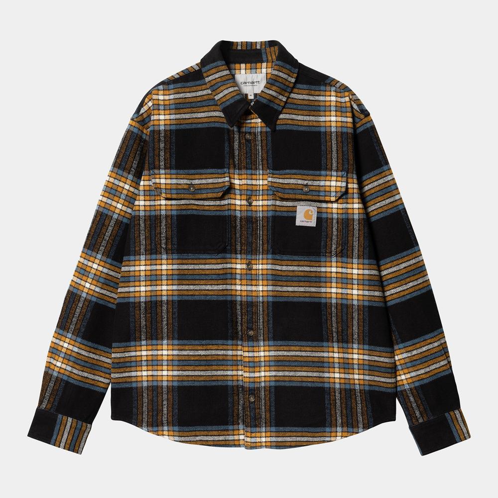 Carhartt - Camisa Hawkins - Negro - Hombres