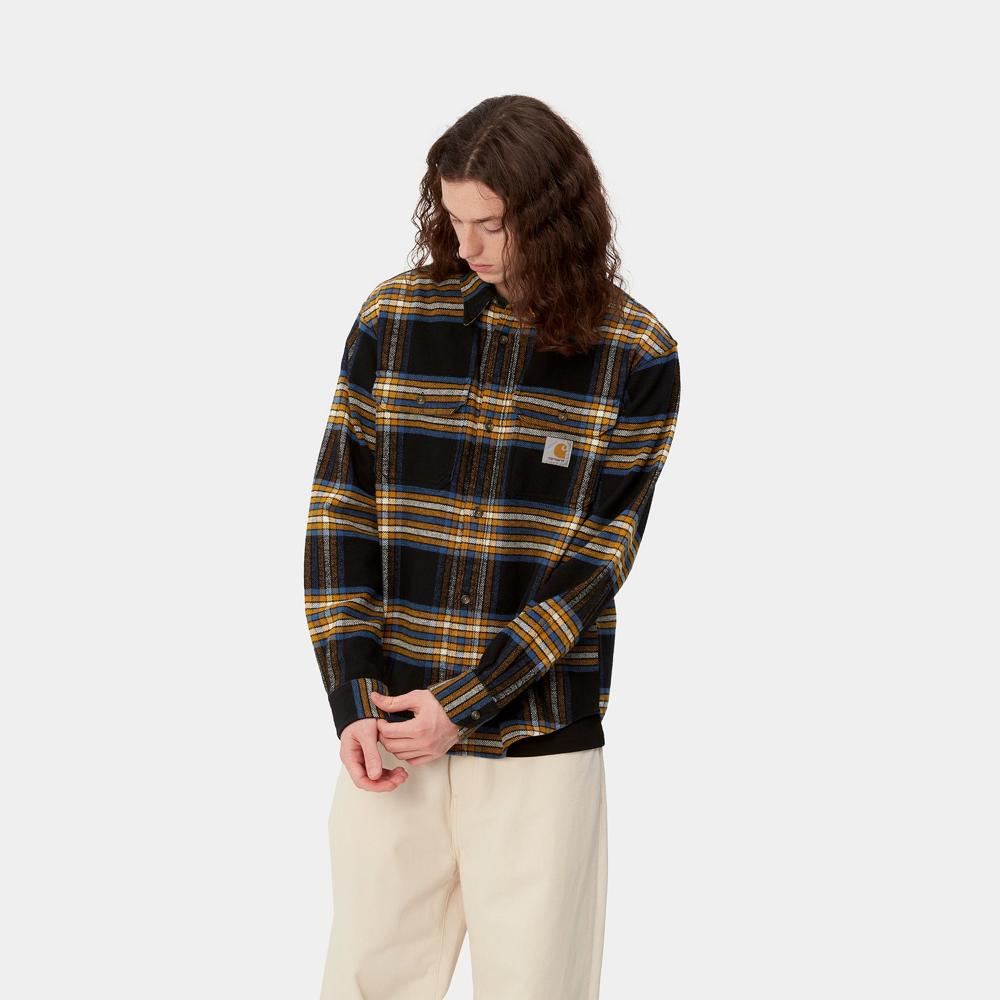 Carhartt - Camisa Hawkins - Negro - Hombres