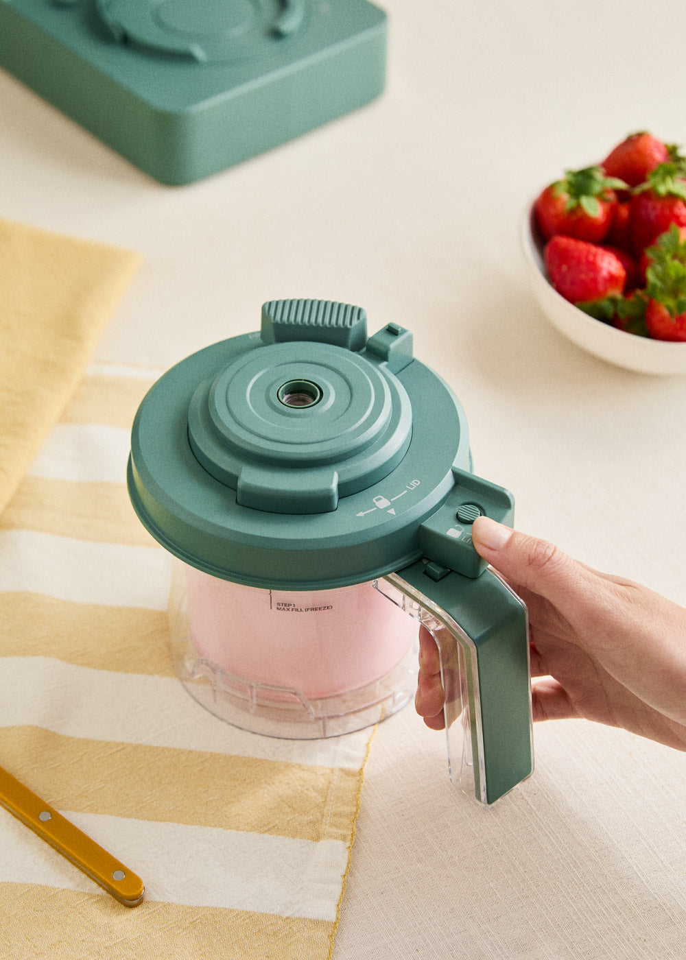 Ice Cream Maker Studio - Heladera multifunción 600ml - 3 botes - Salvia