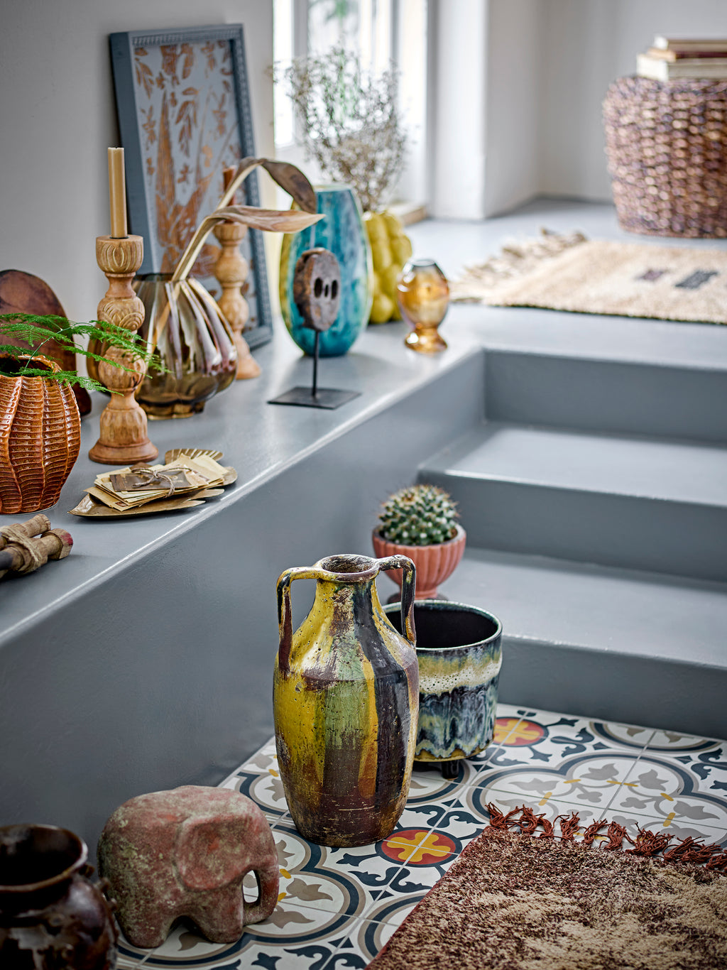 Kalian - Vase - Blue - Glass