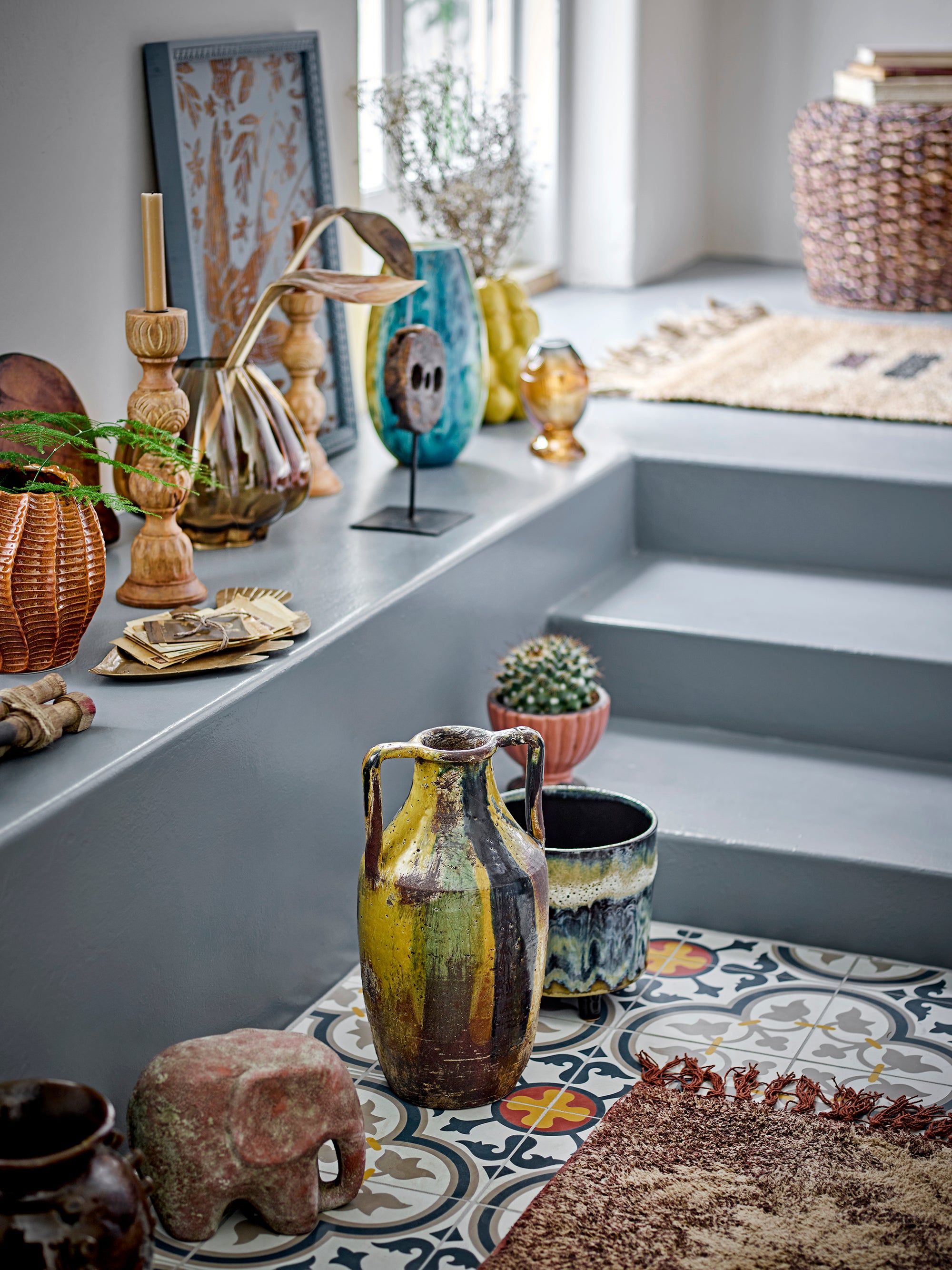 Kalian - Vase - Blue - Glass